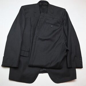 Houndstooth 50L 40x34 Gray Wool Cashmere Mens Jacket Pants Suit